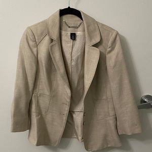 White House Black Market cream blazer